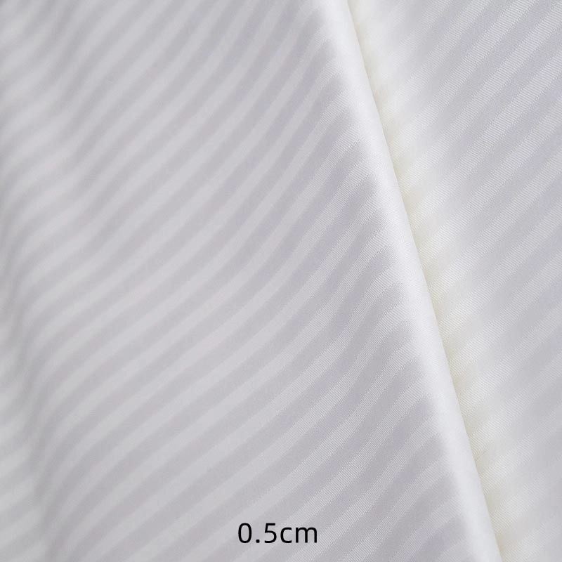 Tela de cama a rayas de hotel T250 blanca de polialgodón CVC