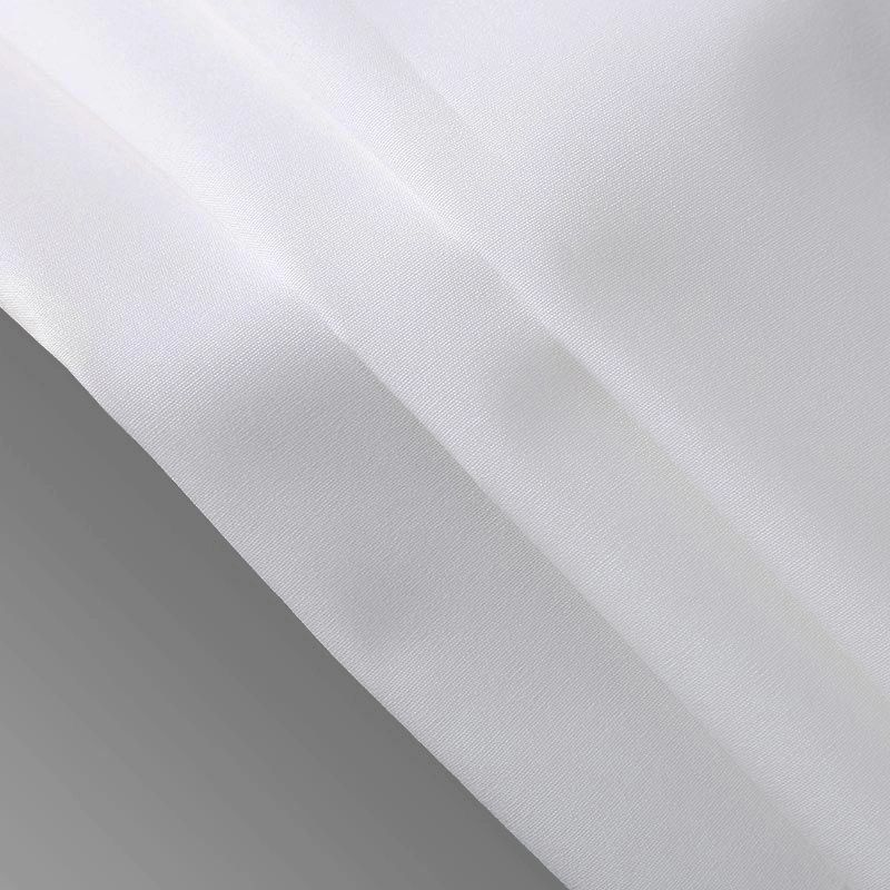 Tela textil de hotel blanca 200T de tejido liso, mezcla de algodón y poliéster al 50%
